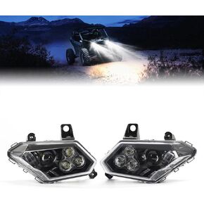 KEMIMOTO X3 LED المصابيح الأمامية لتجميع المصابيح الأمامية، مصباح الرأس الأيمن الأيسر عالي/منخفض الشعاع متوافق مع Can Am Maverick X3 Max XDS XRS R Turbo DPS 2017-2025، استبدل 710004658 710004659 in Kuwait