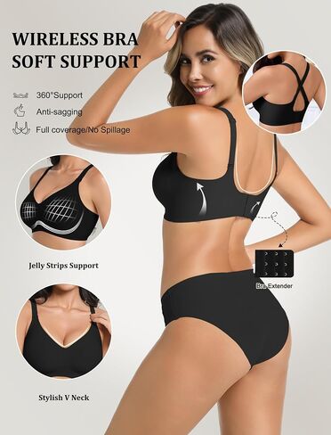 Womens Seamless Bras No Underwire Push Up Full Coverage Everyday Wireless Bra Comfortable Supportive Tshirt Bralette in Saudi Arabia