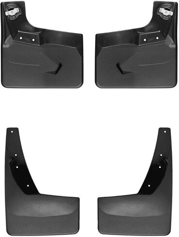 WeatherTech Custom No Drill Splash Guard MudFlaps for Ford Expedition Max - المجموعة الأمامية والخلفية (110088-120155)، أسود in Saudi Arabia