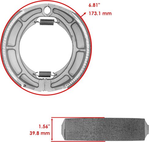 Caltric Front Brake Pads & Rear Brake Shoes Compatible with Suzuki Ltf500F Quadrunner 500 1998-2002 New in Saudi Arabia