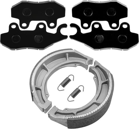 Caltric Front Brake Pads & Rear Brake Shoes Compatible with Suzuki Ltf500F Quadrunner 500 1998-2002 New in Saudi Arabia