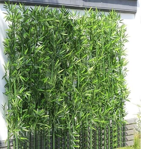 HOUSESET 6ft شجرة الخيزران الاصطناعية 10 حزم، نبات الخيزران وهمية مع أوراق الحرير مشفرة لحديقة ساحة ديكور داخلي في الهواء الطلق، الخصوصية النباتات الصناعية للماء (6ft / 182cm) in Kuwait