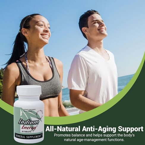 EAST PARK Research - Indium Energy - All Natural Indium Powerful Anti-Aging Support - Helps Increase Energy and Supports Mental Clarity, Sleep, Joints and Overall Sense of Well-Being - 90 Capsules in Kuwait