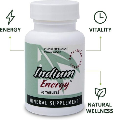 EAST PARK Research - Indium Energy - All Natural Indium Powerful Anti-Aging Support - Helps Increase Energy and Supports Mental Clarity, Sleep, Joints and Overall Sense of Well-Being - 90 Capsules in Kuwait