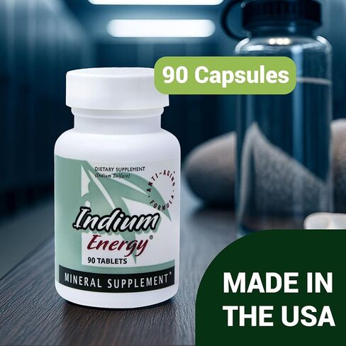 EAST PARK Research - Indium Energy - All Natural Indium Powerful Anti-Aging Support - Helps Increase Energy and Supports Mental Clarity, Sleep, Joints and Overall Sense of Well-Being - 90 Capsules in Kuwait
