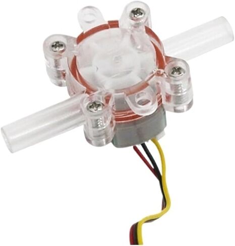1PCS 2 points transparent Hall sensor 1/4inch interface water flow meter impeller water dispenser pulse flow meter in Saudi Arabia