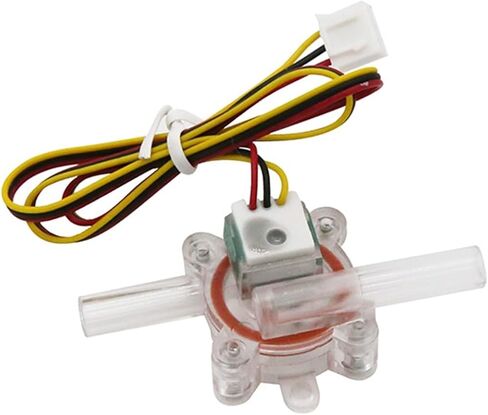 1PCS 2 points transparent Hall sensor 1/4inch interface water flow meter impeller water dispenser pulse flow meter in Saudi Arabia