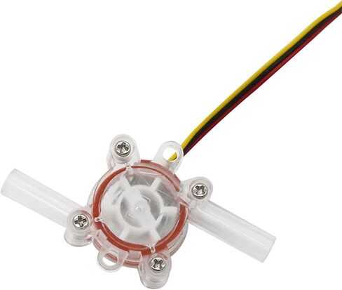 1PCS 2 points transparent Hall sensor 1/4inch interface water flow meter impeller water dispenser pulse flow meter in Saudi Arabia