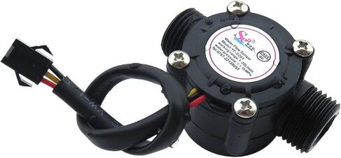 1PCS water flow sensor liquid electromagnetic flow meter water flow sensor switch water heater Hall sensor 4 points(S201Black) in Saudi Arabia
