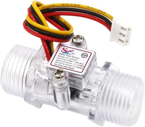 1PCS water flow sensor with high accuracy Hall flow meter transparent flow meter 4-tube turbine flow meter in Saudi Arabia