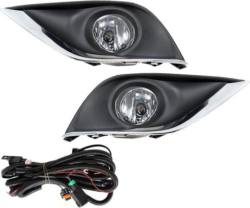 2Pcs Front Fog Lights Replacement for Nissan Versa 2015-2018 Clear Lens with Bulbs Switch NI2592122 NI2593122 in Saudi Arabia