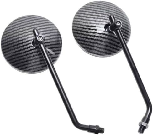 دراجة نارية مرآة جانبية 4 ''مرآة محدبة الرؤية الخلفية مرايا مستديرة 10 مللي متر للدراجات النارية سكوتر دراجة كهربائية-(فضية) in Kuwait