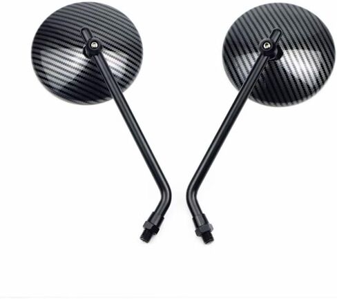 دراجة نارية مرآة جانبية 4 ''مرآة محدبة الرؤية الخلفية مرايا مستديرة 10 مللي متر للدراجات النارية سكوتر دراجة كهربائية-(فضية) in Kuwait