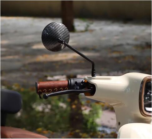 دراجة نارية مرآة جانبية 4 ''مرآة محدبة الرؤية الخلفية مرايا مستديرة 10 مللي متر للدراجات النارية سكوتر دراجة كهربائية-(فضية) in Kuwait