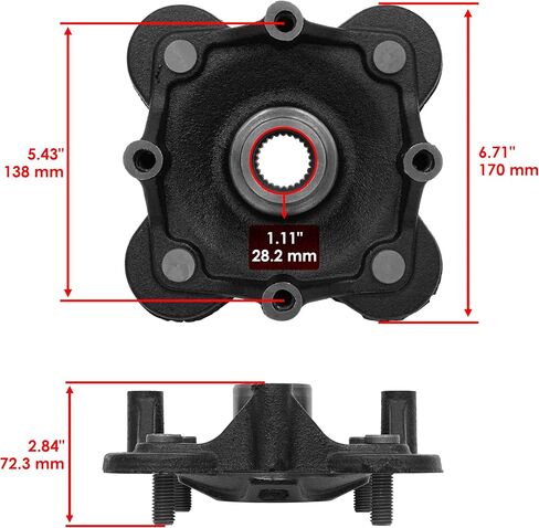 Caltric Front Wheel Hub Compatible with Polaris Ranger XP 1000 EPS 2019-2025 / NSTR ULTIMATE 2020-2025 / Ranger Crew XP 1000 2024-2025 / NSTR Ultimate 2021-2022 x2 in Saudi Arabia