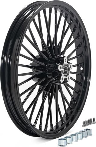 TOFR 17x3.5 Front Wheel Rim 17 inch Fat Spoke For Harley Heritage Softail Fat Boy Deluxe Deluxe Night Train Springer Classic Softail Standard Custom Gloss Black in Saudi Arabia