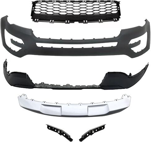 Explorer Front Bumper Cover Kit Fits 2016 2017 Fo-rd Explorer Base, XLT, Limited, Sport, Platinum W/Lower Grille Grill & Skid Plate - Full Body Set in Saudi Arabia