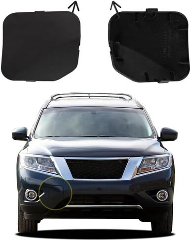 Car Front Bumper Tow Hook Cover Compatible with Nissan Pathfinder 2013 2014 2015 Trailer Cover Cap 622A03KA0A 622A0-3KA0A Small Lid Towing Eye Cap Unpainted Right Passenger Side in Saudi Arabia