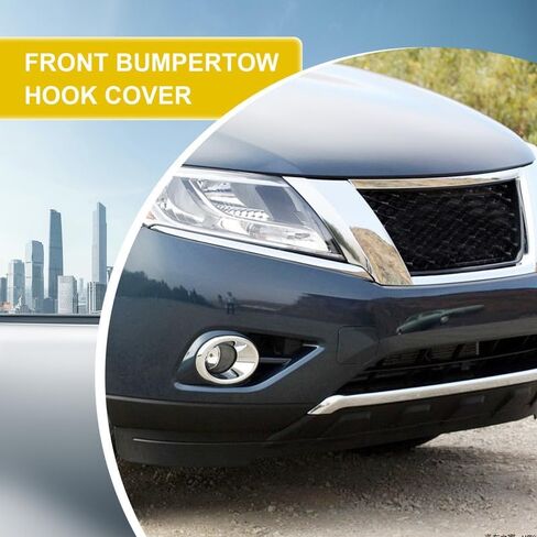 Car Front Bumper Tow Hook Cover Compatible with Nissan Pathfinder 2013 2014 2015 Trailer Cover Cap 622A03KA0A 622A0-3KA0A Small Lid Towing Eye Cap Unpainted Right Passenger Side in Saudi Arabia