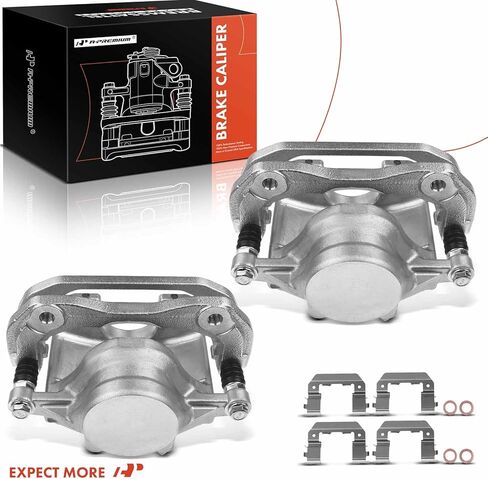 A-Premium Disc Brake Caliper Assembly with Bracket Compatible with Select Hyundai Models - Genesis 2009 2010 2011, V6 3.8L - Front Driver and Passenger Side, 2-PC Set in Saudi Arabia
