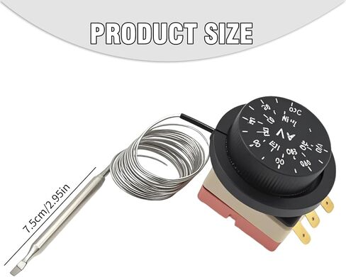 3-pin Adjustable Electric Cooling Fan Temperature Control Switch, Temperature Control Probe Sensor Kit, Replacement for Many Car Truck and RV Models in Saudi Arabia