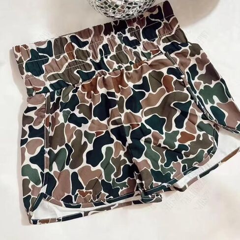 Camo Shorts Women Camouflage Graphic High Waisted Wide Leg Boxer Shorts Casual Summer Beach Short Pants in Saudi Arabia