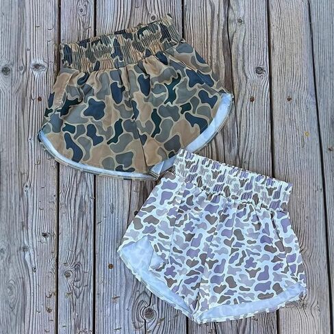Camo Shorts Women Camouflage Graphic High Waisted Wide Leg Boxer Shorts Casual Summer Beach Short Pants in Saudi Arabia
