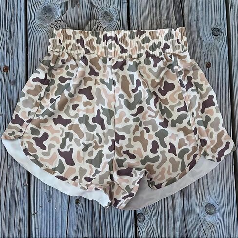 Camo Shorts Women Camouflage Graphic High Waisted Wide Leg Boxer Shorts Casual Summer Beach Short Pants in Saudi Arabia