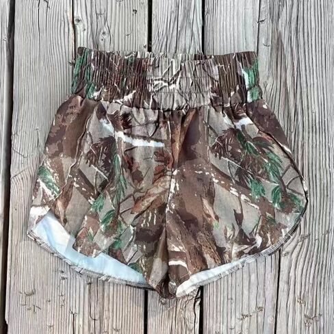 Camo Shorts Women Camouflage Graphic High Waisted Wide Leg Boxer Shorts Casual Summer Beach Short Pants in Saudi Arabia