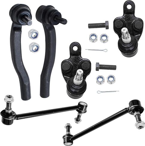 Detroit Axle - Front 6pc Suspension Kit for 04-10 Toyota Sienna, 2 Outer Tie Rod Ends 2 Lower Ball Joints 2 Stabilizer Sway Bars 2004 2005 2006 2007 2008 2009 2010 Replacement in Saudi Arabia