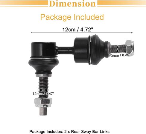 X AUTOHAUX 2pcs Rear Sway Bar Links Stabilizer Link Kit for Ford Focus 2015-2018 for Ford C-Max 2015-2018 Suspension Kit No.K750465 in Saudi Arabia