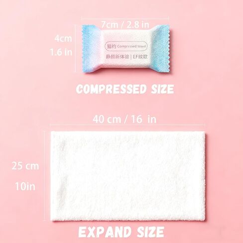 مناشف حمام للاستعمال مرة واحدة، 6 قطع منشفة حمام كبيرة للسفر مقاس 55 * 28 بوصة، منشفة مضغوطة لأساسيات السفر - مناشف محمولة للاستعمال مرة واحدة للسفر على الشاطئ والاستحمام والمشي لمسافات طويلة والسباحة والتخييم في الفندق in Kuwait