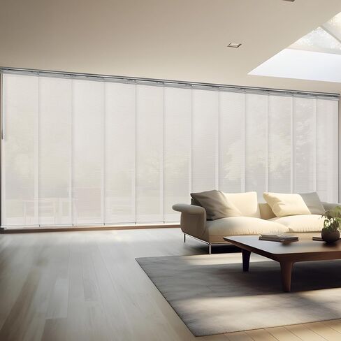 Meshed Tope 12-Panel Double Rail Satin Nickel Panel Track Extendable 140"-260" W x 116" H, Panel Width 23.5" in Saudi Arabia