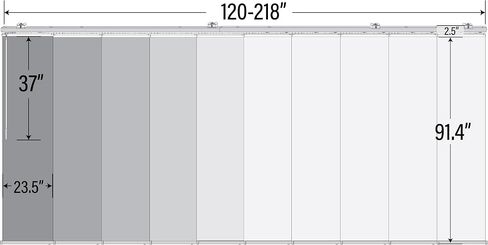 Pine 10-Panel Double Rail White Panel Track Extendable 120"-218" W x 94" H, Panel Width 23.5" in Saudi Arabia
