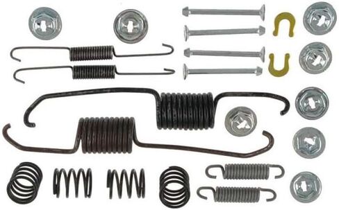 KarParts360 For Mazda Protege 1992-1998 Brake Shoe Hold-down Spring Kit | Rear | Gold Classification | With Colored Springs in Saudi Arabia