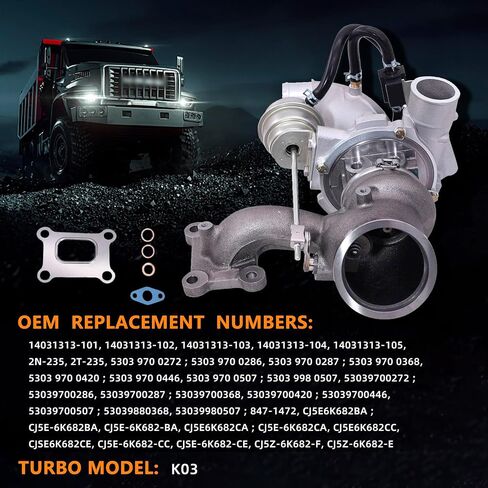 Bapmic K03 Turbo Turbocharger Compatible with 2013-2016 Ford Escape Focus Fusion Taurus Lincoln MKC MKZ 2.0L 53039700272 53039700286 53039700420 53039700287 in Saudi Arabia