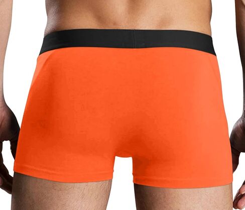 Knaughty Knickers Jack O Lantern Face Mens Boxer Briefs with Pumpkin Halloween Design No Fly Stretchy Sexy Colorful Trunks in Kuwait
