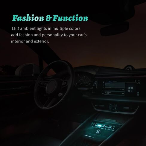 4PCS USB LED Car Interior Atmosphere Lamp, Plug-in USB Decor Night Light, Portable Auto Ambient Lighting Kit, Universal Vehicle Interior Accessories Mini USB LED Light for Most Cars Red in Saudi Arabia