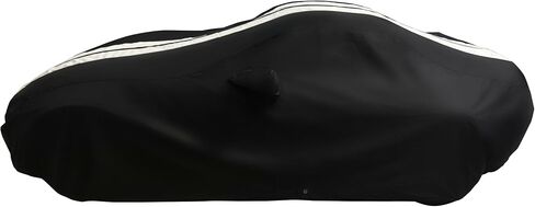 غطاء سيارة Chevy Camaro - مقاس مخصص داخلي/خارجي - Ultraguard Plus 300 Denier مقاوم للماء للأشعة فوق البنفسجية والمطر - مناسب تمامًا لسيارة شيفروليه Camaros 2010-2024 (أسود مع خطوط حمراء) in Saudi Arabia