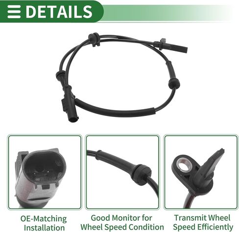 ABS Wheel Speed Sensor ABS Sensor Anti-lock Braking System Sensor No.670037513 for Maserati Levante 2017 1 Pc Rear Left Rear Right in Saudi Arabia