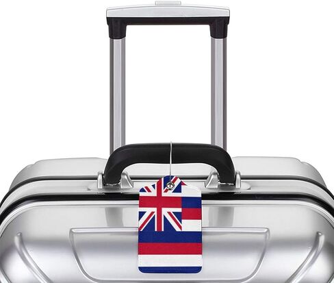 Philippine Flag and American Flag 2-Pack Leather Luggage Tag Set, Travel Luggage Tags with Privacy Id Label, Stainless Steel Ring and Address Card for Men and Women Travel in Kuwait