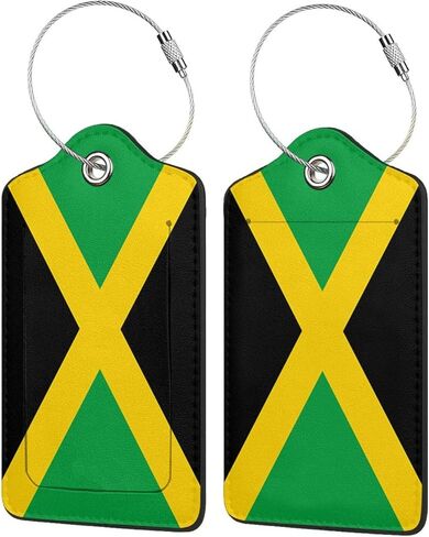 Philippine Flag and American Flag 2-Pack Leather Luggage Tag Set, Travel Luggage Tags with Privacy Id Label, Stainless Steel Ring and Address Card for Men and Women Travel in Kuwait