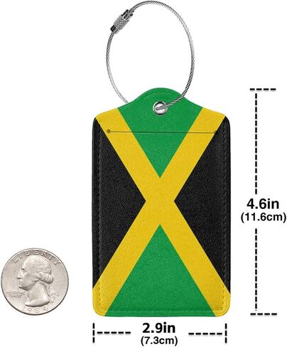 Philippine Flag and American Flag 2-Pack Leather Luggage Tag Set, Travel Luggage Tags with Privacy Id Label, Stainless Steel Ring and Address Card for Men and Women Travel in Kuwait