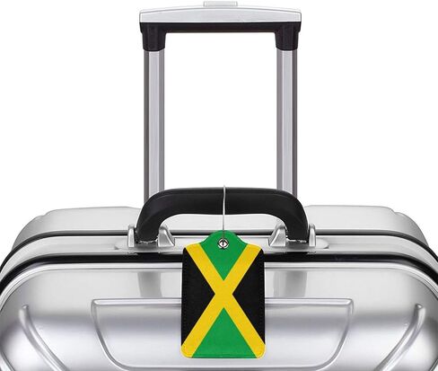 Philippine Flag and American Flag 2-Pack Leather Luggage Tag Set, Travel Luggage Tags with Privacy Id Label, Stainless Steel Ring and Address Card for Men and Women Travel in Kuwait