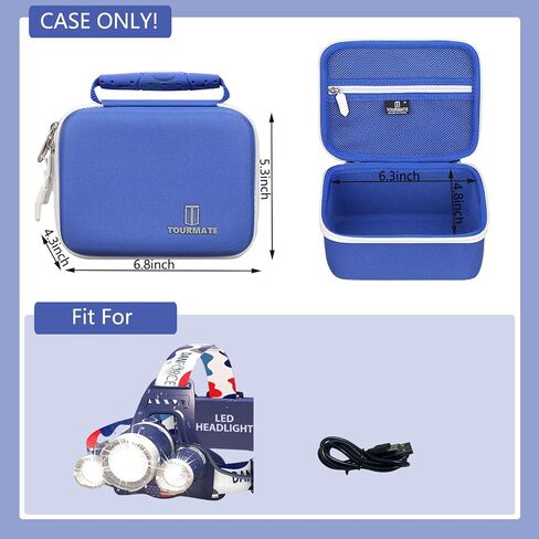 Hard Storage Case for DanForce Headlamp - Travel Case for USB Rechargeable LED Head Lamp(Only Case) (Black) in Saudi Arabia