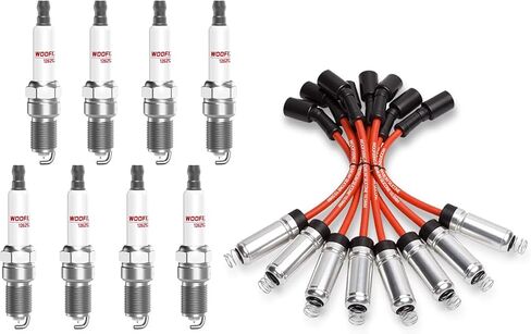 8x Iridium Spark Plugs and Wires Set for Chevy 5.3, 41-110 Spark Plugs for Silverado 1500 Suburban Avalanche Tahoe 5.3L 4.8L 6.0L, 9748HH Compatible with GMC Sierra Yukon in Saudi Arabia