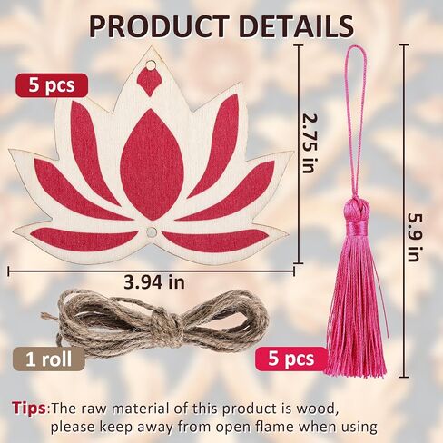 Chunful 10 Sets Lotus Hangings for Diwali Indian Decoration for Home Floral Wall Hangings for Temple Decor Pooja Room Decoration Back Dropper Showpiece for Shivratri Navratri Indian Wedding in Saudi Arabia