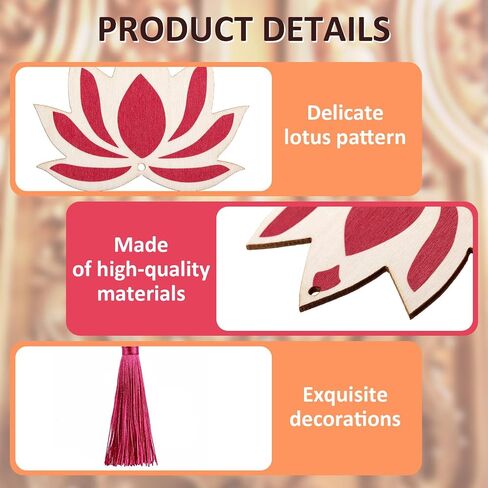 Chunful 10 Sets Lotus Hangings for Diwali Indian Decoration for Home Floral Wall Hangings for Temple Decor Pooja Room Decoration Back Dropper Showpiece for Shivratri Navratri Indian Wedding in Saudi Arabia