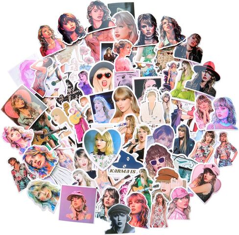 50 PCS Singer Song Lyrics Sticker, Sticker for Water Bottles, Music Motivational Stickers, Fashion Singer Vinyl Stickers, Music Themed Party Decorations, Gifts for Music Lovers Musicians in Saudi Arabia