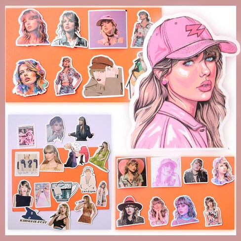 50 PCS Singer Song Lyrics Sticker, Sticker for Water Bottles, Music Motivational Stickers, Fashion Singer Vinyl Stickers, Music Themed Party Decorations, Gifts for Music Lovers Musicians in Saudi Arabia